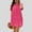 Hot Pink, variant on Dpytoraw Women's Fashion Casual Solid Color Stand Collar Round Hem Dress Women’s Vacation Tropical Print Dresses