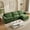 Green, variant on Avobird 100-inch L-shaped Sofa with Dual-port charging function at the arms, Corduroy Velvet Fabric, Upholstered Deep Seat Couches for Living Room, Gray