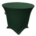 thumbnail image 1 of LA Linen Round Spandex Tablecloth, 48-Inch Round 30-Inch High, Green Hunter, 1 of 4
