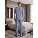 thumbnail image 3 of Pijama Hombre 2 Piezas Unitalla, Playera Suave con Bolsillo y Pantalón a Cuadros, Comodidad Total para Descanso, 3 of 5