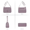 thumbnail image 3 of KXF Women Nylon Crossbody Satchel Purse, Lightweight Waterproof Multi Pocket Handbag for Daily Commute, 3 of 7