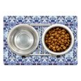 thumbnail image 1 of Ethnic Pet Mat for Food and Water, Geometric Inspired Elements Drawn by Hand, Non-Slip Rubber Mat for Dogs and Cats, 18" X 12", by Ambesonne, 1 of 2