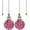 Pink, variant on Crystal Ceiling Fan Pull Chain, 2Pcs 21 Inches Decorative Fan String Pulls Pendant Extension, 3mm Diameter Beaded Fan Pull Chains Extender Ornament with Connector