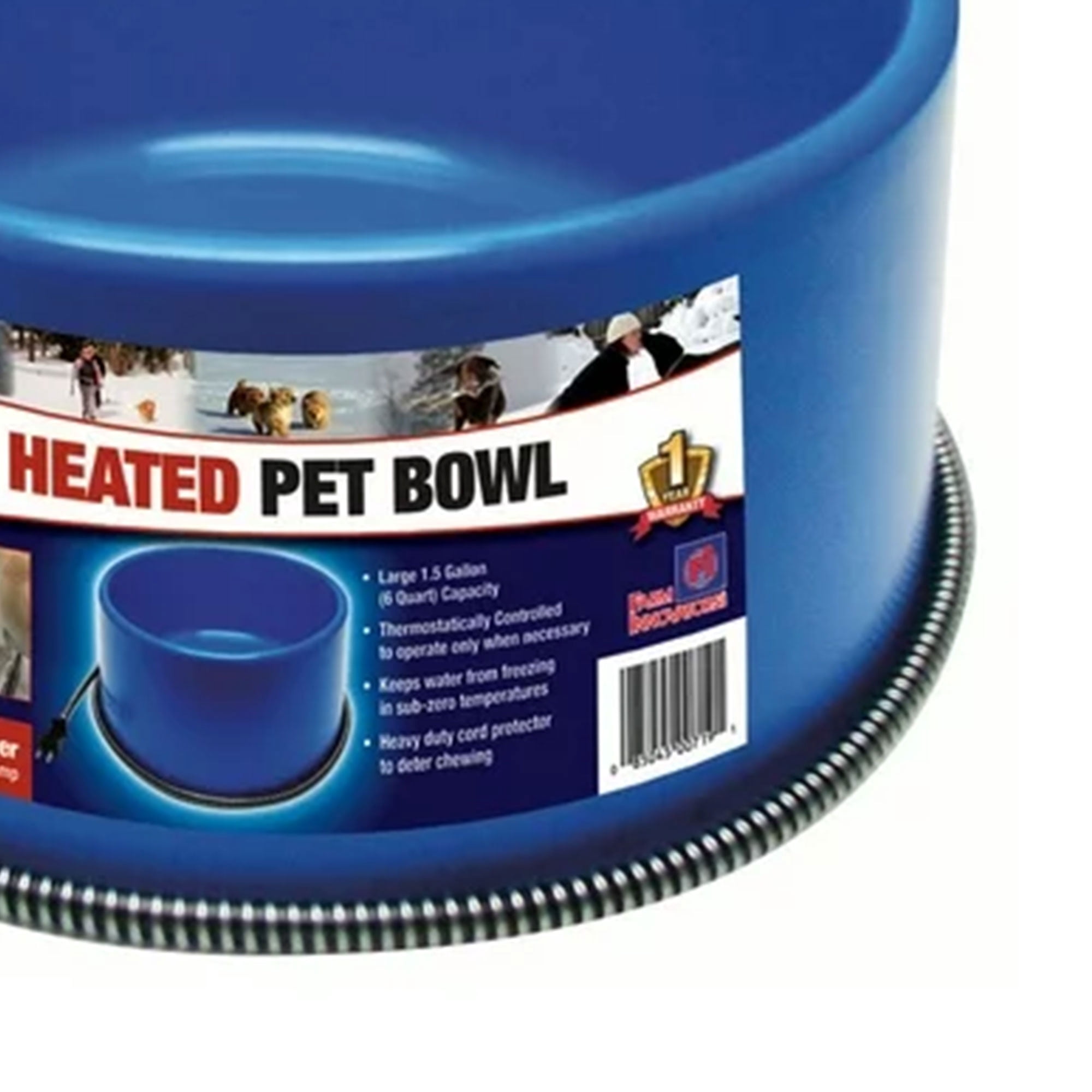 Farm Innovators 60W Premium Plastic Heated Pet Dog/Cat Water Bowl, 4 Pack