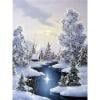 thumbnail image 1 of Kit de pintura de diamante 5D mosaico de diamante redondo completo DIY Snow Creek Likrtyny Arte deco, 1 of 9