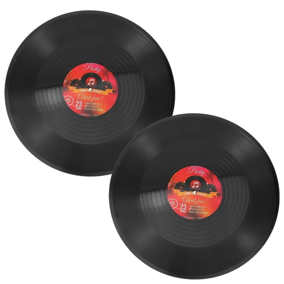 2 unids vinilo vinilo discos estilo retro pared de vinilo adornos decorativos para bar