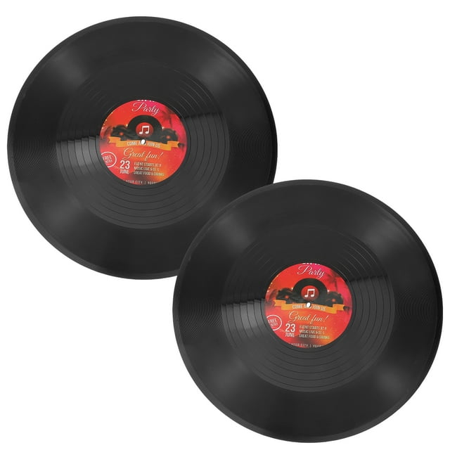 2 unids vinilo vinilo discos estilo retro pared de vinilo adornos decorativos para bar