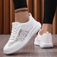 thumbnail image 4 of HEWUQI Running Shoes Women Lace up Arch Support Platform Wedge Walking Non Slip Sneakers Lightweight Casual Outdoor Athletic Footwear Black Size 16, 4 of 6