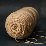 Loops & Threads Soft Classic Solid Yarn - Solid Color Yarn for Knitting, Crochet, Weaving, Arts & Crafts - Taupe, Bulk 12 Pack