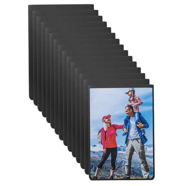 Uxcell Marcos de Fotos Magnéticos de 2.5 x 3.5 Pulgadas para Refrigerador, Negros, 15 Paquetes
