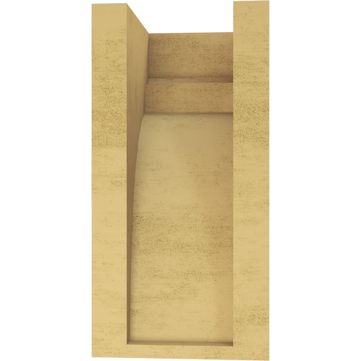 5"W x 5"D x 10"H Wide Yorktown Rough Cedar Woodgrain TimberThane Corbel, Primed Tan