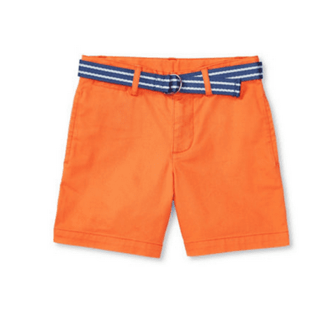 polo Ralph Lauren Childrenswear Suffield Belted Stretch Chino Shorts ORANGE 2T
