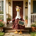 thumbnail image 3 of Nkmbld Porch Goose Decor Spring Summer Lawn Porch Goose Clothes for 23" Cement Plastic Statue Patio Yard Garden Lawn Outdoor Decoration, 3 of 8