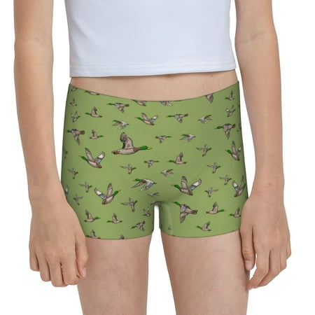 Pofeuu Mallard Duck Print Soft Cotton Girls Boyshort panties Toddler Underwear-Medium