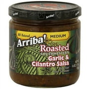 Arriba! Garlic & Cilantro Medium Salsa, 16 oz (Pack of 6)