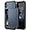 Dark Blue, variant on iPhone X Case, iPhone 10 Case, Hybrid iPhone X Wallet Case Card Holder Shell Heavy Duty Protection Shockproof Anti Scratch Soft Rubber Bumper Cover Case for iPhone X 5.8 inch Metallic Red
