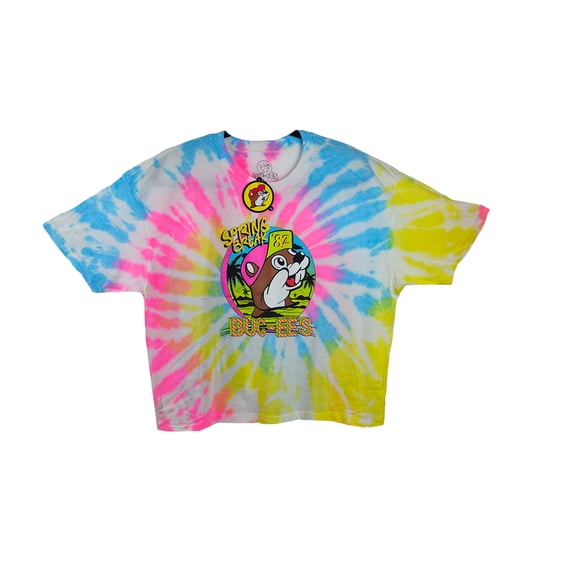 Ceybo Tie-Dye Crop Top 'Spring Break '82' for Woman Vibrant Design for Spring & Summer, Size M