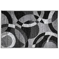 thumbnail image 2 of Tapis Contemporain Moderne Cercles Gris Abstrait 2 x 3, 2 of 5