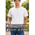 thumbnail image 2 of MANARC Men’s 100% Cotton T Shirt – Crew Neck, Short Sleeve, Regular Fit | Soft Breathable Fabric | Premium Everyday Basic Comfort Fit Large White Plain Tee for Casual & Daily Wear, 2 of 7