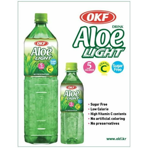OKF AVS301 Sugar Free Aloe Vera Drinks, 500 ml. - Case of 20 - Walmart