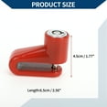 thumbnail image 4 of Candado de bicicleta portátil Unique Bargains, cable en anillo, candado antirrobo para bicicleta, candado de disco para rueda de motocicleta, aleación de aluminio, rojo, 1 pc, 4 of 6