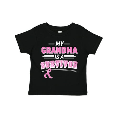 

Inktastic My Grandma is a Survivor Breast Cancer Awareness Gift Toddler Boy or Toddler Girl T-Shirt