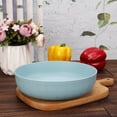 thumbnail image 2 of Mainstays Grid Blue Polypropylene Dinner Bowl, 1 Pack, Light Blue, 2 of 5