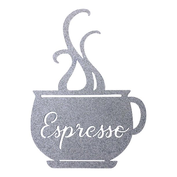 Letrero de taza de café de Metal, Arte de la pared Decoración, modelo de adorno decorativo