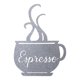 thumbnail image 1 of Letrero de taza de café de Metal, Arte de la pared Decoración, modelo de adorno decorativo, 1 of 1