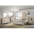 thumbnail image 2 of Acme Lucienne Queen Bed w/LED Beige Velvet, 2 of 10