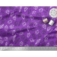 thumbnail image 3 of Soimoi Purple Rayon Fabric Crystal Stone Geometric Decor Fabric Printed Yard 42 Inch Wide, 3 of 3