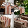 thumbnail image 6 of Table Runners 72 Inches Long Dress Scarves, Burnt Orange Brown Striped Farmhouse Kitchen/Dining Table Decor Table Runner, Coffee Tablerunners, Modern Farmhouse Vertical Stripes 13x72 Inch, 6 of 6