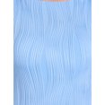 thumbnail image 5 of INSPIRE CHIC Tank Dress for Women's Boat Neck Textured Casual Office Sleeveless Sheath Dress M Light Blue, 5 of 6