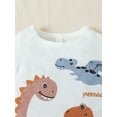thumbnail image 4 of NZRVAWS Infant Baby Boys Outfits Set 18 Months Boys Short Sleeve Dinosaur Print T-Shirt and Shorts Set Baby Boys Clothes 24 Months, 4 of 8