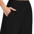 thumbnail image 3 of Pantalones deportivos holgados de pierna ancha para mujer, informales, cómodos, de cintura alta, para yoga, atléticos y con bolsillos, 3 of 5