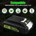 thumbnail image 3 of 24V 4.0Ah Replacement Green-works 24V Battery BAG708 29842 29852 Battery Compatible with 20352 22232 2508302 Green-works 24-Volt Lithium Battery, 3 of 7