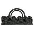 thumbnail image 5 of Household Essentials Handwoven Paper Rope Tray with Scalloped Edge, Black, 5 of 6