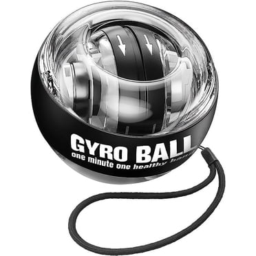 Auto-Start Wrist Power Gyro Ball, Hand Forearm Strengthener & Wrist Trainer (Black)
