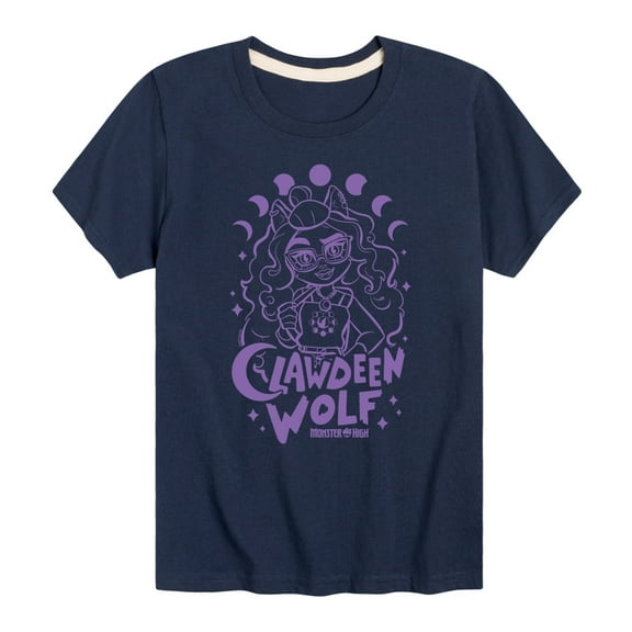 Monster High - Clawdeen Wolf Moon Phases - Toddler And Youth Short Sleeve Graphic T-Shirt