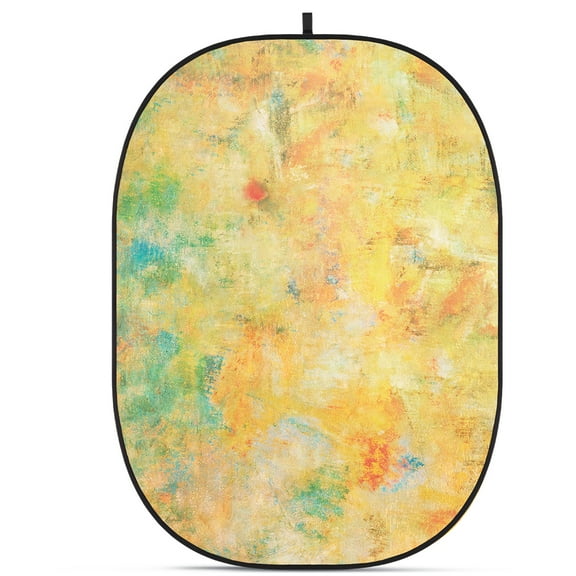 Glow CBA-PA0009 5x6.5' Fabric Collapsible Backdrop, Abstract Painting