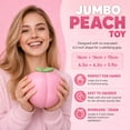 thumbnail image 6 of Yardvibe Giant Peach Squishies with OPP Bag, 5.5"x6.3" Jumbo Slow Rising Sensory Fidget Peach Stress Ball for Anxiety Relief, Soft Peach Fruit Squeeze Ball for Adults (C), 6 of 7