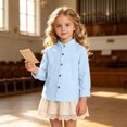 thumbnail image 6 of Boys Long Sleeve Shirts Classic Collared Button Down Fashion Uniform Shirts School Clothes Size 1-2 Years, 6 of 8