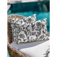 thumbnail image 4 of Outdoor Pillows Waterproof, Boho Leaf Bedding Throw Pillows with Insert for Couch Sofa Bed, Sage Green Spring Farmhouse Pastoral Tribal 12x20 Inch Pillowcases Decorative Patio Pillow Set of 2, 4 of 8