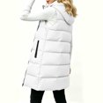 thumbnail image 6 of IUYRTFE Women's Long Hooded Puffer Vest with High Collar and Zipper Front Quilted Winter Coat with Pockets, 6 of 7