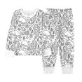 thumbnail image 6 of Boys Christmas Pjs Colorable Pjs for Kids Long Sleeve Crewneck Pullover Top Pants Set Color Your Own Fun Designs Outfits for The Holidays Boys Pjs Size 2T, 6 of 6