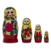4 Set of 4 Semyonov Traditional Matryoshka Wooden Russian Nesting Dolls