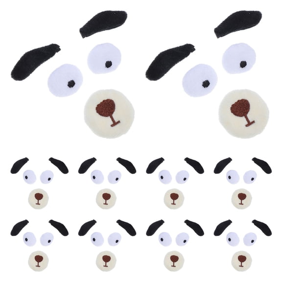 OFFIGAM 10 Sets Pet Costume Accessories for Craft Projects Assorted Color Short Pile Plush