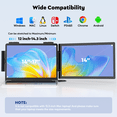 thumbnail image 6 of Laptop Screen Extender Monitor Portable 14" FHD IPS USB-C HDMI Dual Screen for 14-16",Plug and Play Travel Monitor for Mac Wins PC Phone Switch PS5, 6 of 8
