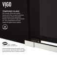 thumbnail image 2 of VIGO Elan 56 to 60 in. W x 74 in. H Sliding Frameless Shower Door in Stainless Steel with 3/8 in. (10mm) Black Tint Glass, 2 of 14