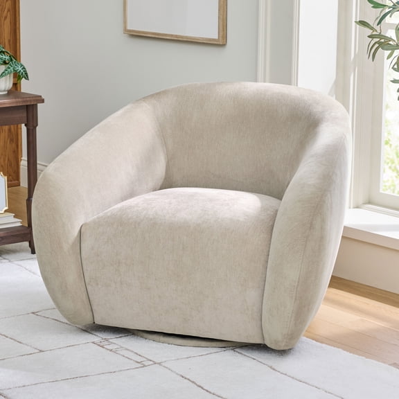 Better Homes & Gardens Vivian Swivel Chair, Sand Chenille